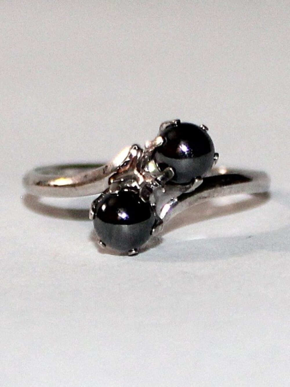 Vintage Sterling Silver Hematite Ring